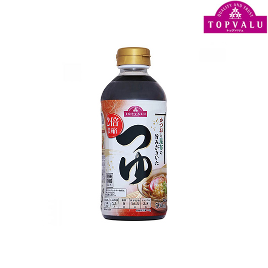 NOODLES BROTH SAVORY BONITO AND KOMBU SOUP (DOUBLE CONCENTRATED) 500 ML(mentsuyu)TOPVALU